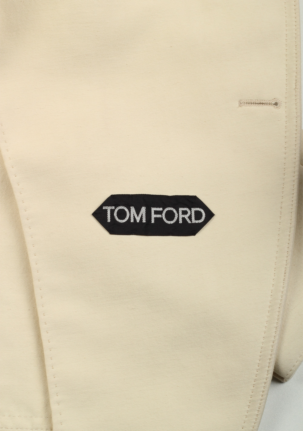 TOM FORD Buckley Off White Suit Size 48 / 38R U.S. In Cotton Fit E | Costume Limité