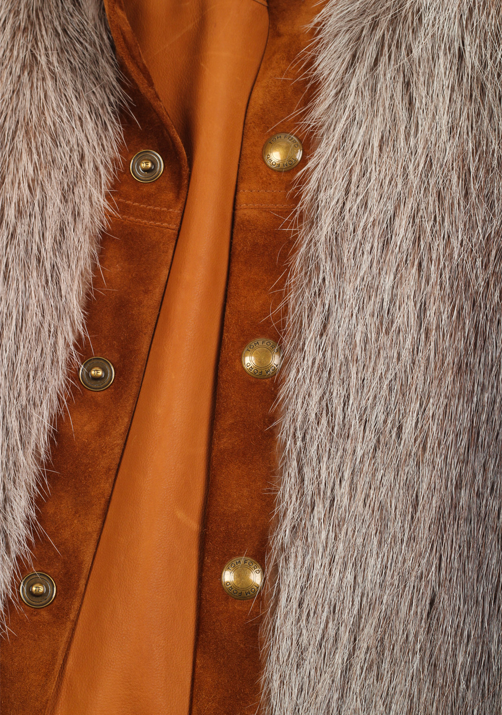 TOM FORD Brown Cashmere Suede Pony Fur Jacket Size 48 / 38R U.S. Outerwear | Costume Limité