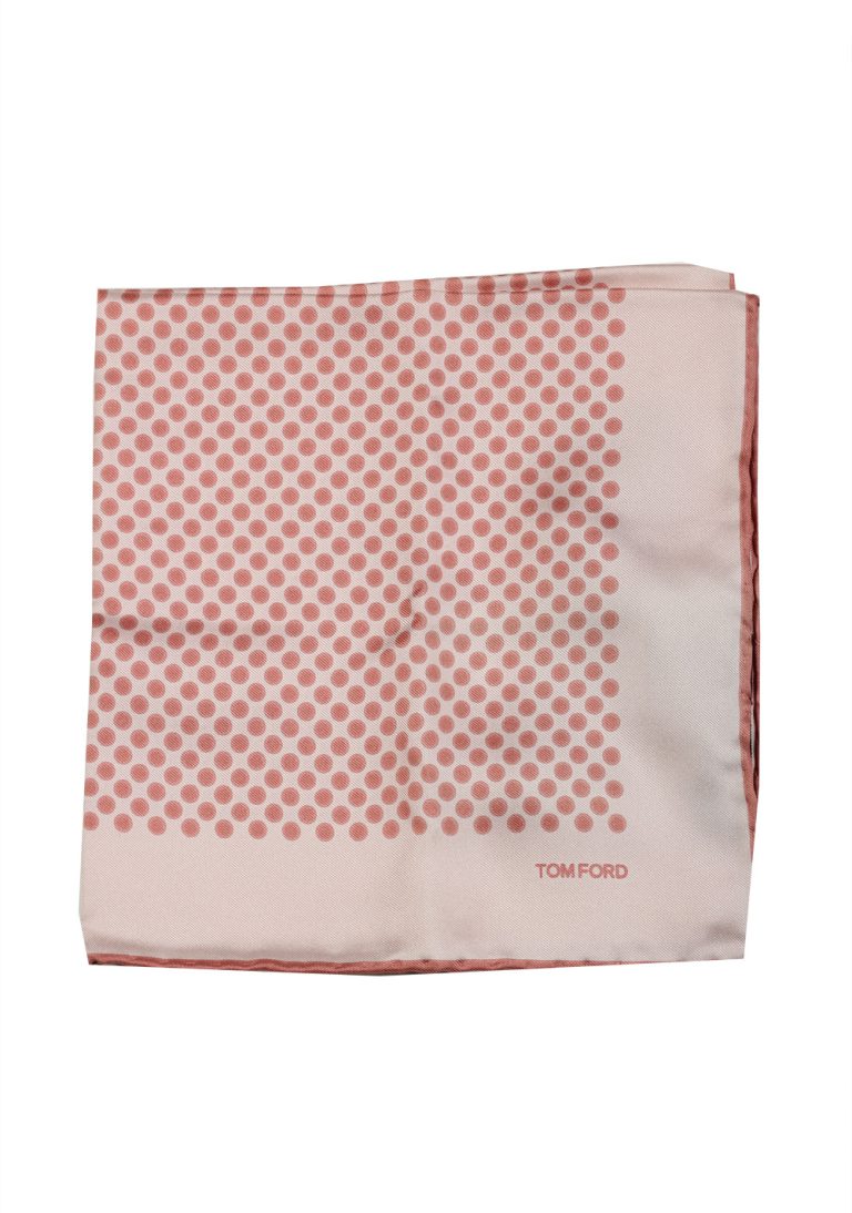 Tom Ford Pink Silk Pocket Square Dotted Pattern 16″ x 16″ - thumbnail | Costume Limité