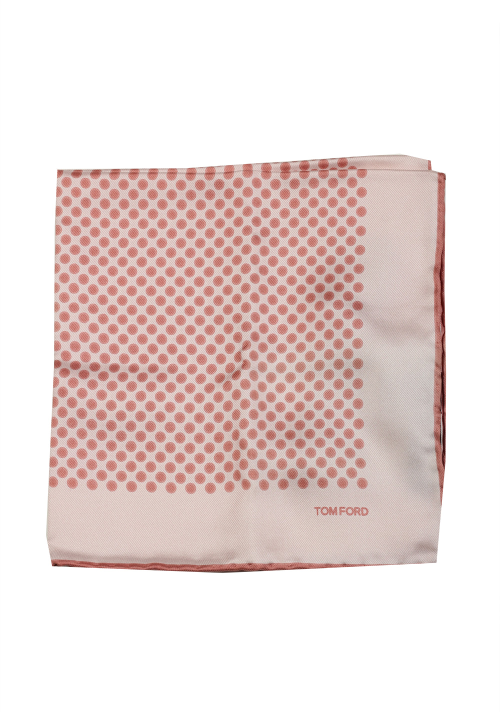 Tom Ford Pink Silk Pocket Square Dotted Pattern 16″ x 16″ | Costume Limité