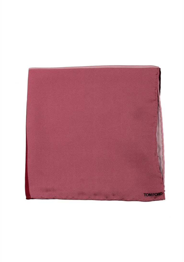 Tom Ford Red Pink Silk Pocket Square Solid 16″ x 16″ - thumbnail | Costume Limité