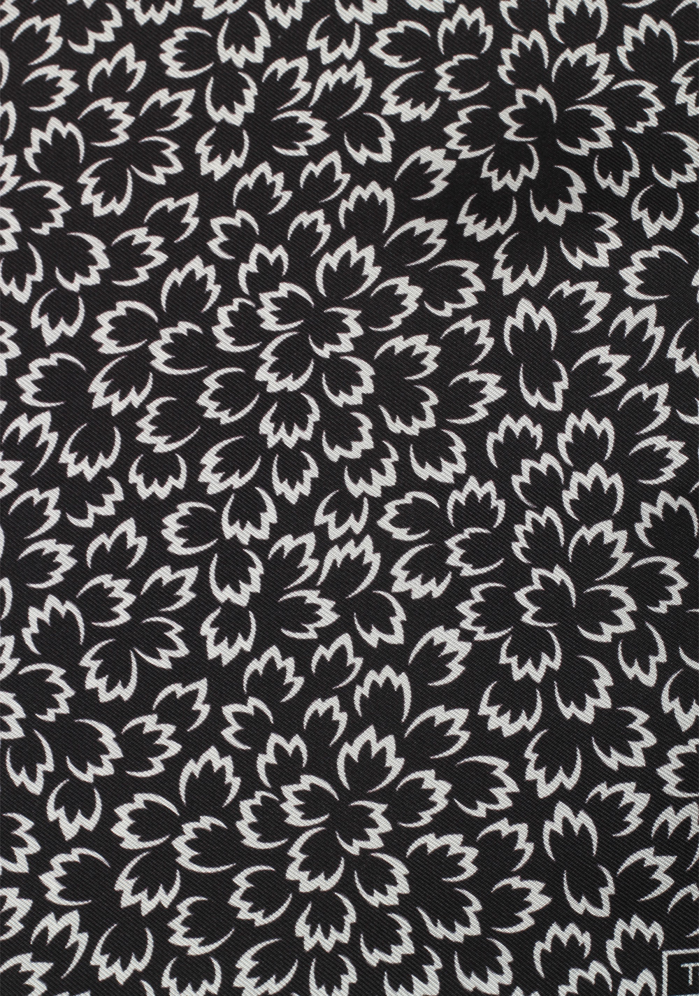 Tom Ford Black White Silk Pocket Square Pattern 16″ x 16″ | Costume Limité