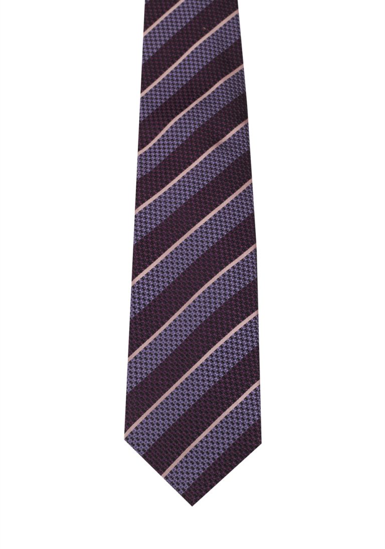 TOM FORD Striped Purple Tie In Silk - thumbnail | Costume Limité