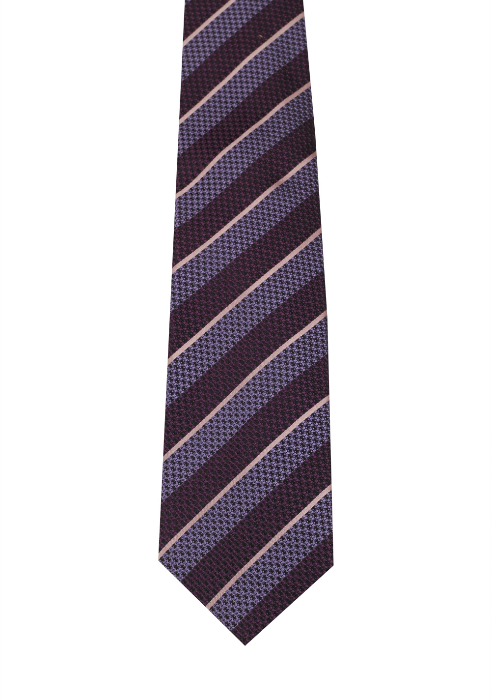 TOM FORD Striped Purple Tie In Silk | Costume Limité