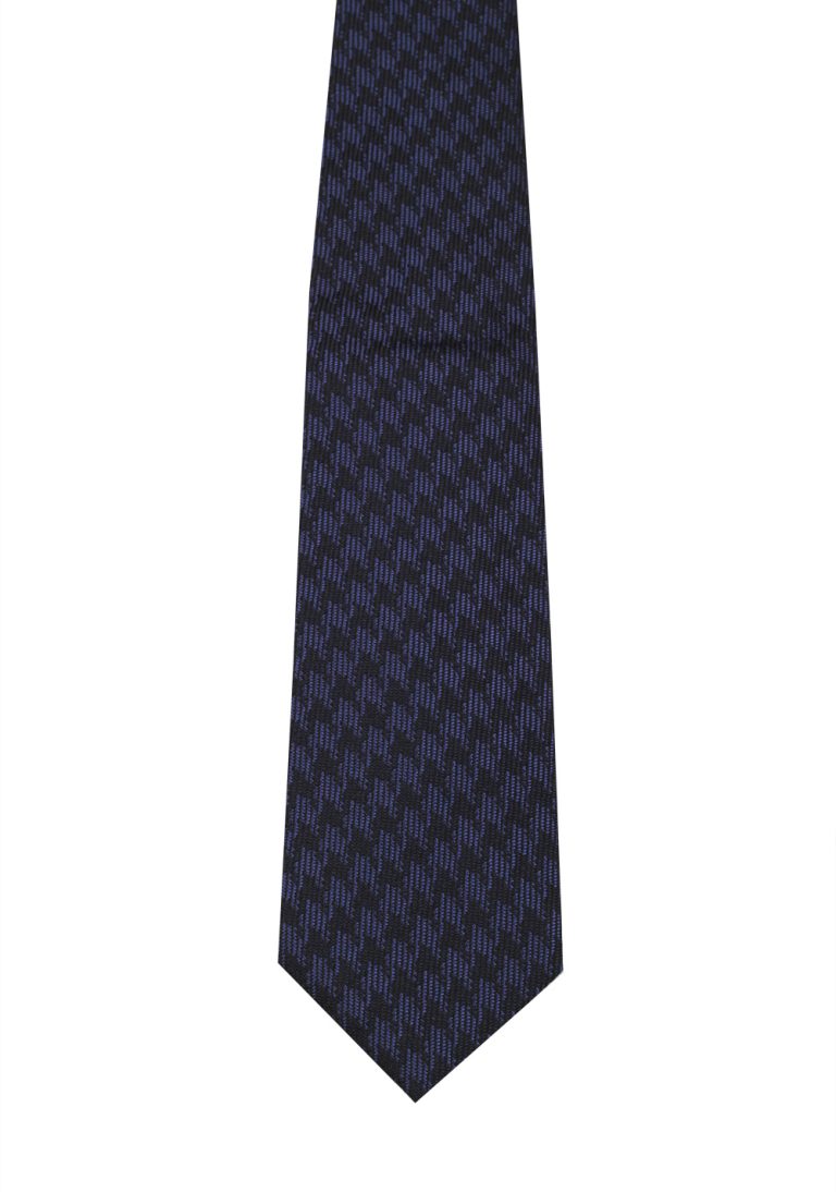 TOM FORD Patterned Black Blue Tie In Silk - thumbnail | Costume Limité
