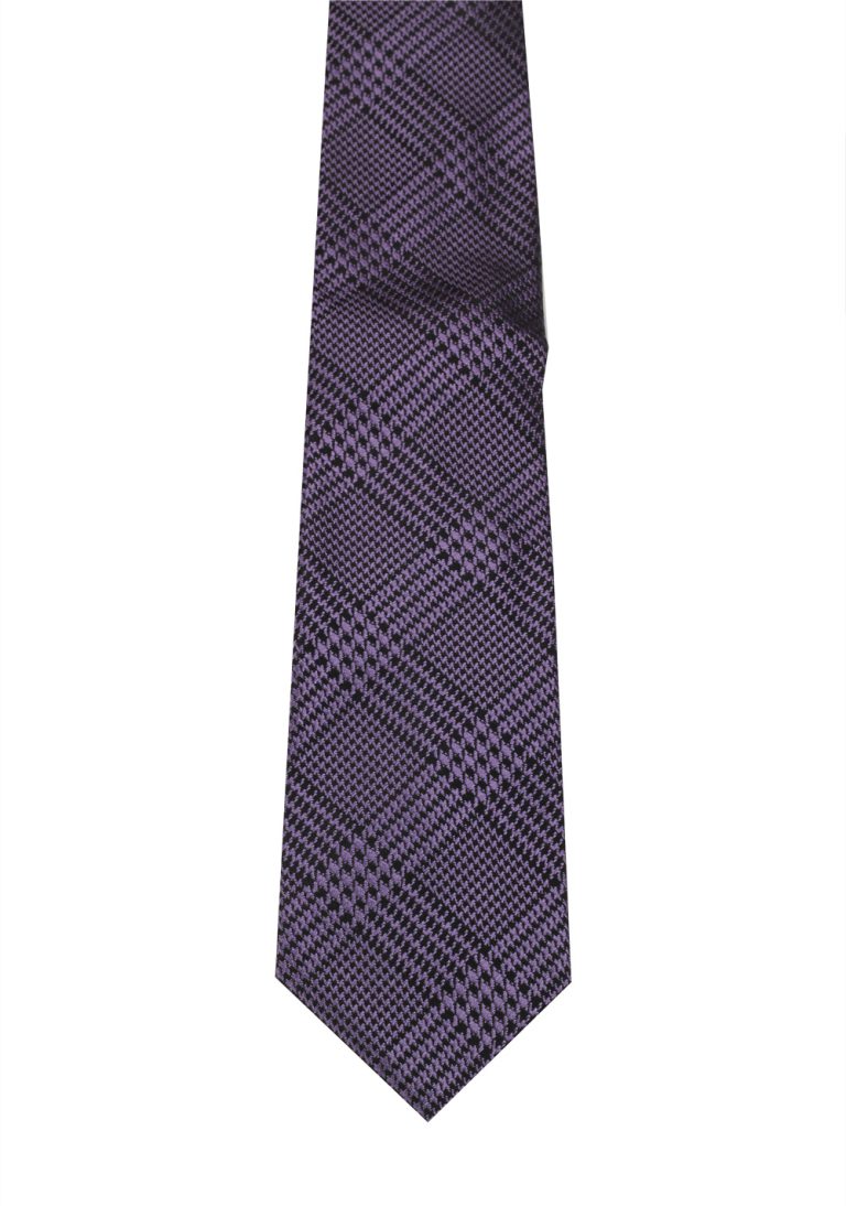 TOM FORD Checked Purple Tie In Silk - thumbnail | Costume Limité