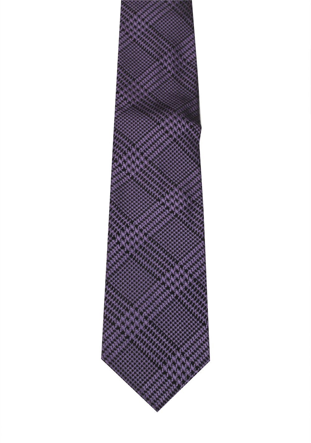TOM FORD Checked Purple Tie In Silk | Costume Limité