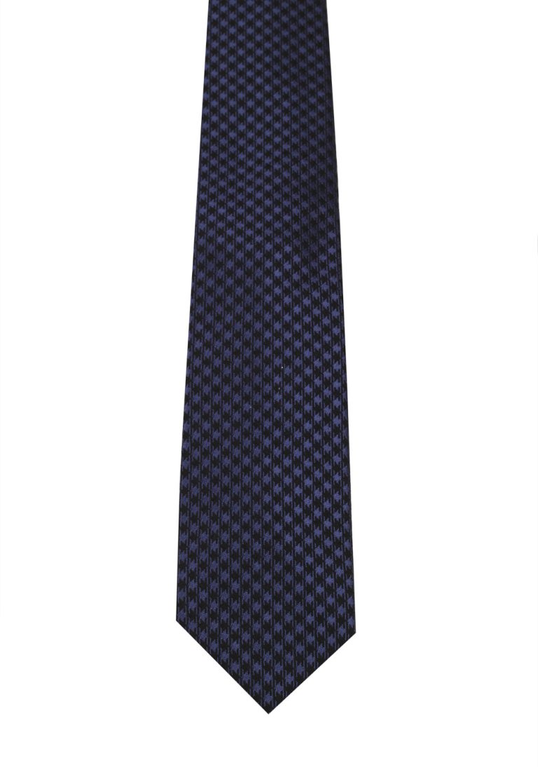 TOM FORD Patterned Black Blue Tie In Silk - thumbnail | Costume Limité