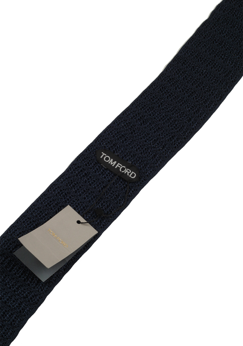 TOM FORD Knitted  Blue Tie In Silk | Costume Limité