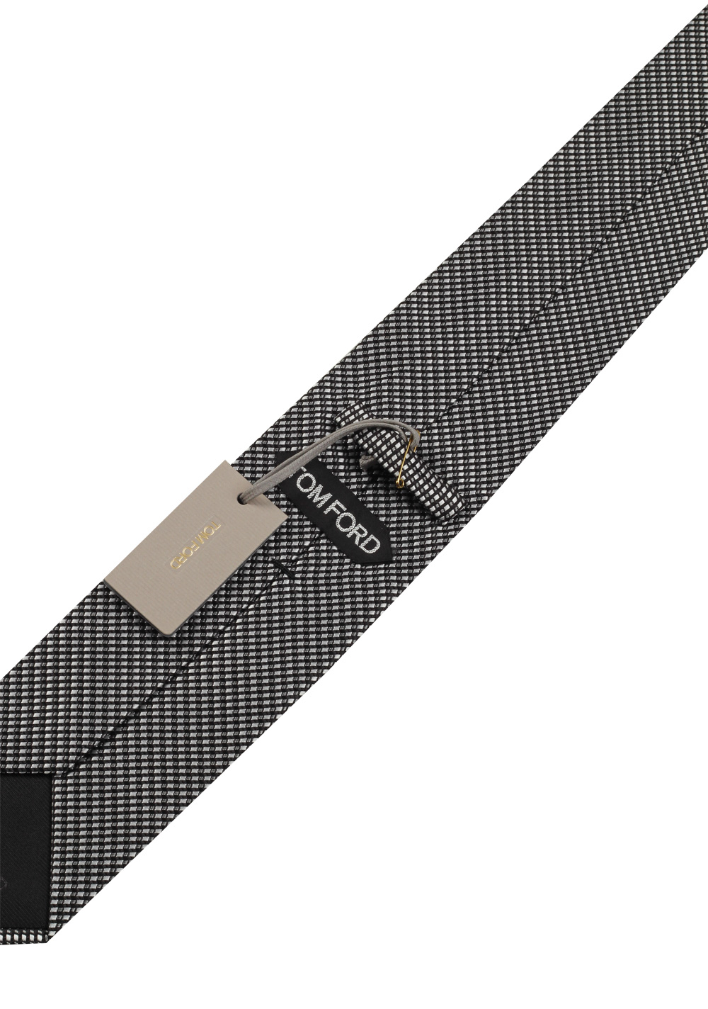 TOM FORD Patterned Black White Tie In Silk | Costume Limité