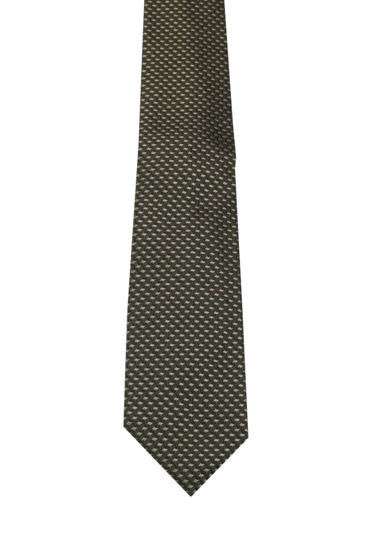 TOM FORD Patterned Green Beige Black Tie In Silk - thumbnail | Costume Limité