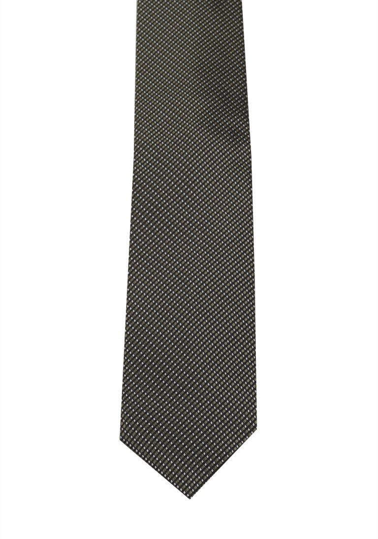 TOM FORD Patterned Black Brown White Tie In Silk Blend - thumbnail | Costume Limité