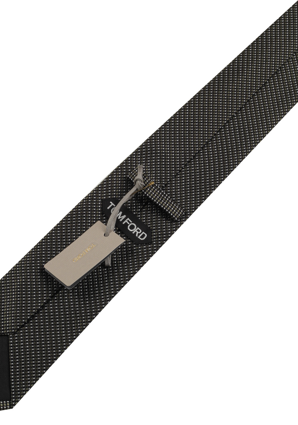 TOM FORD Patterned Black Brown White Tie In Silk Blend | Costume Limité