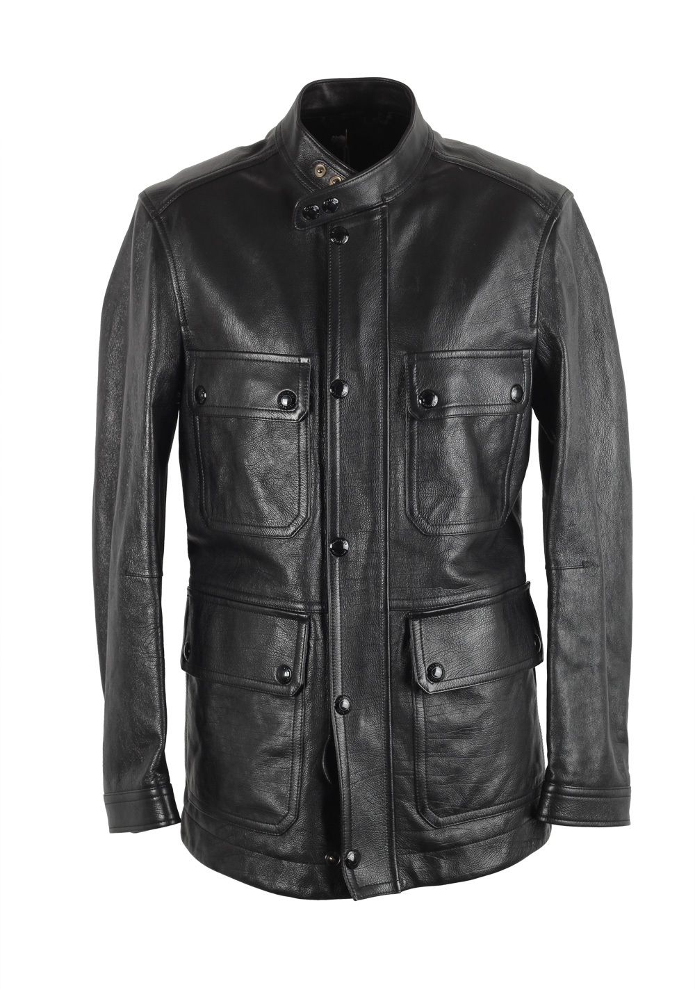 TOM FORD Leather Biker Jacket Coat Size 48 / 38R U.S. Outerwear | Costume Limité