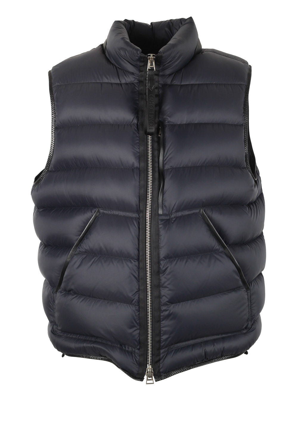 TOM FORD Blue Quilted Shell Down Gilet Vest Size 54 / 44R U.S. | Costume Limité