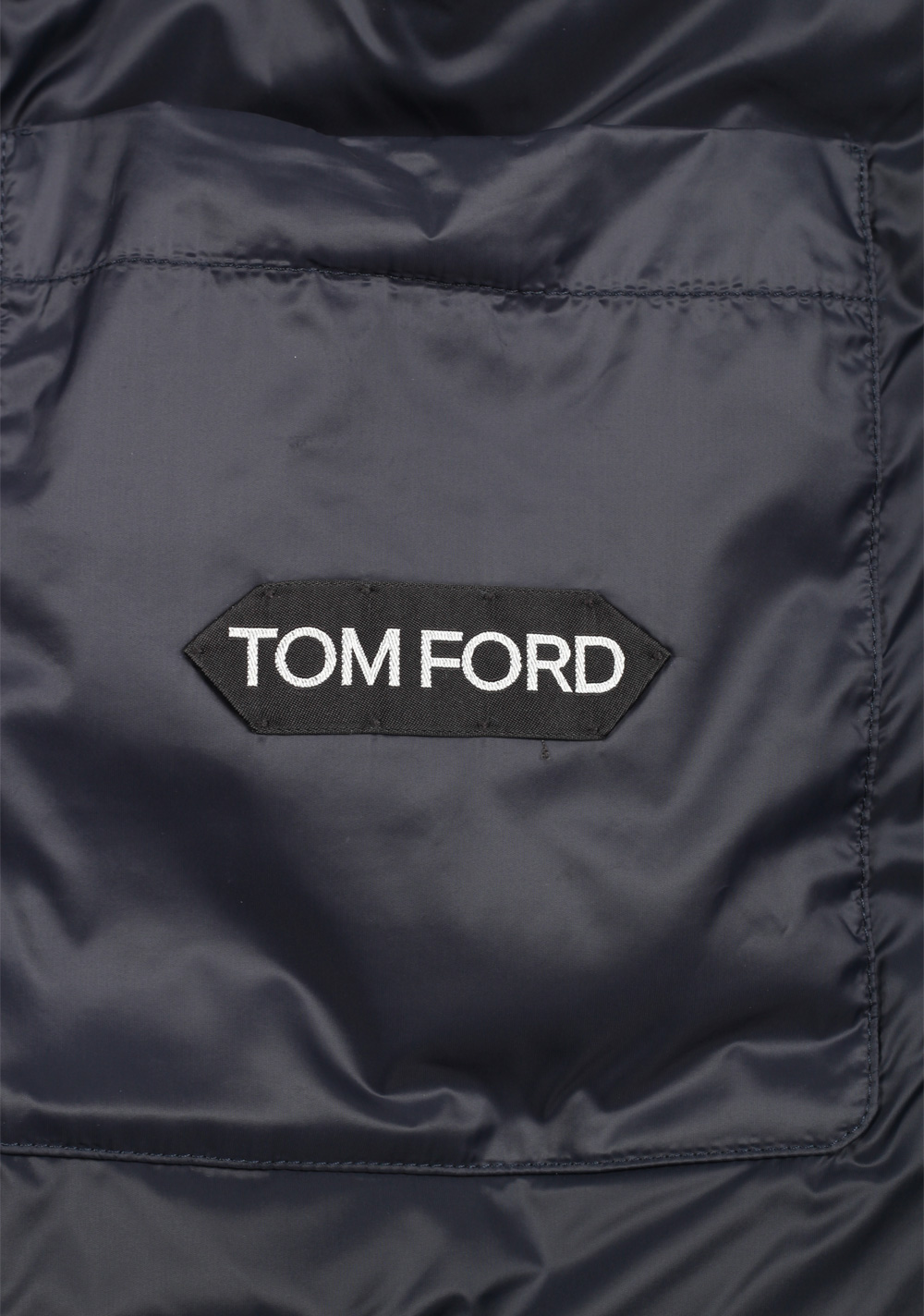 TOM FORD Blue Quilted Down Jacket Coat Size 54 / 44R U.S. | Costume Limité