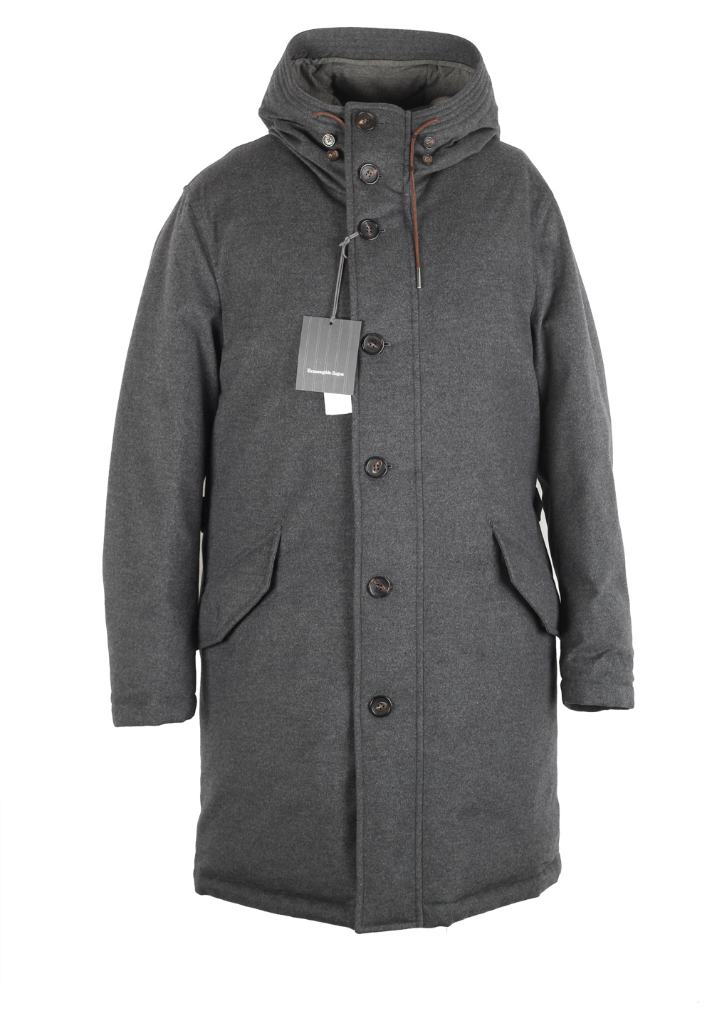 ZEGNA Gray Oasi Cashmere Elements Over Coat Size 48 / 38R U.S. | Costume Limité