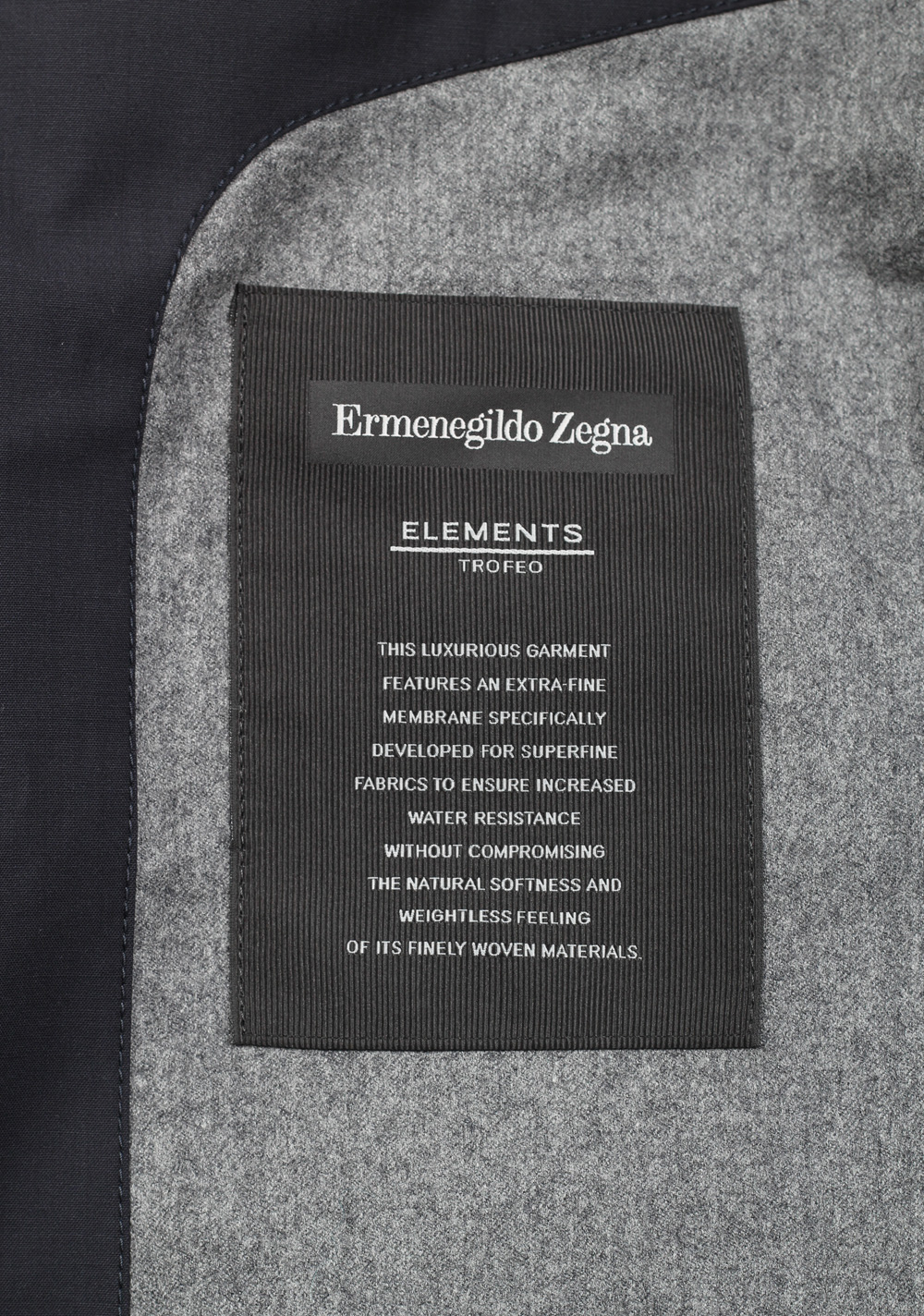 Ermenegildo Zegna Blue Trofeo Elements Coat Size 56 / 46R U.S. | Costume Limité