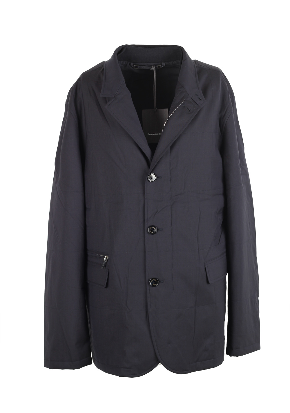 Ermenegildo Zegna Blue Trofeo Elements Coat Size 58 / 48R U.S. | Costume Limité