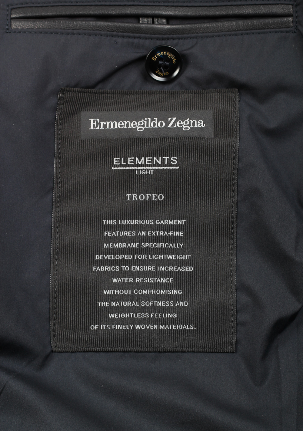 Ermenegildo Zegna Blue Trofeo Elements Coat Size 58 / 48R U.S. | Costume Limité
