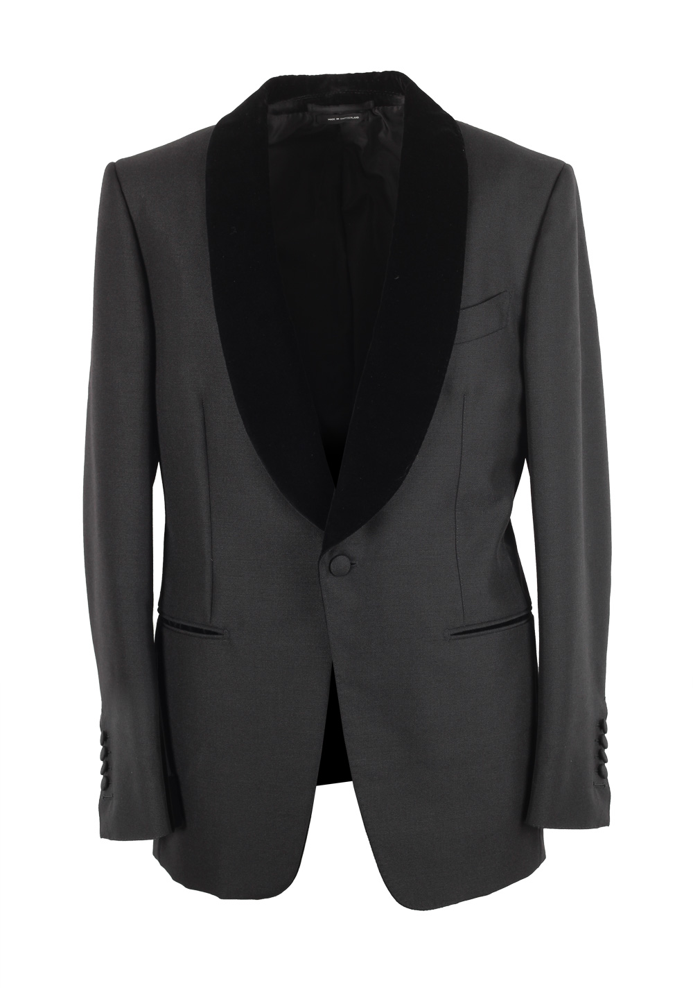 TOM FORD Shelton Shawl Collar Black Tuxedo Suit Smoking Size 48 / 38R U.S. | Costume Limité