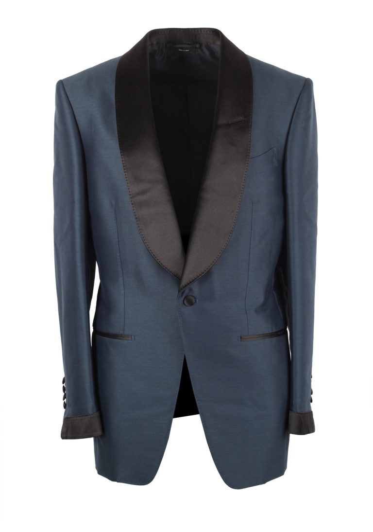 TOM FORD Atticus Blue Shawl Tuxedo Suit Size 46 / 36R U.S. - thumbnail | Costume Limité