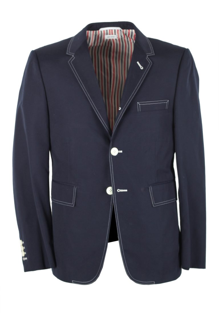 Thom Browne NEW YORK Typewriter Blue Blazer Sport Coat - thumbnail | Costume Limité