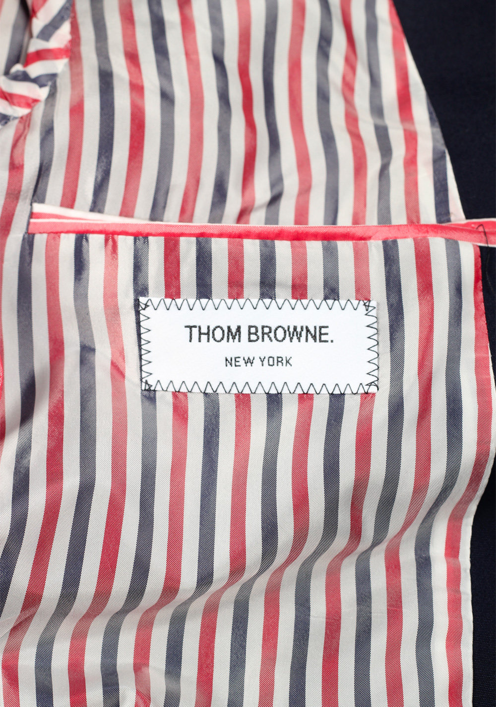 Thom Browne NEW YORK Typewriter Blue Blazer Sport Coat | Costume Limité