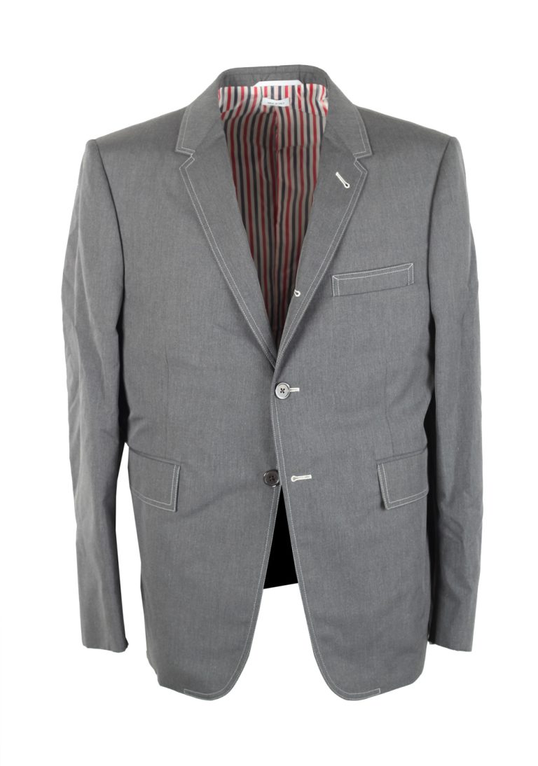 Thom Browne NEW YORK Typewriter Gray Blazer Sport Coat Size 52 / 42 U.S. - thumbnail | Costume Limité