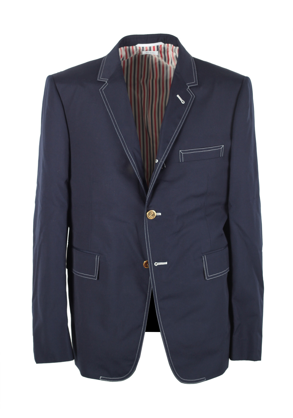 Thom Browne NEW YORK Typewriter Blue Blazer Sport Coat Size 52 / 42 U.S. | Costume Limité