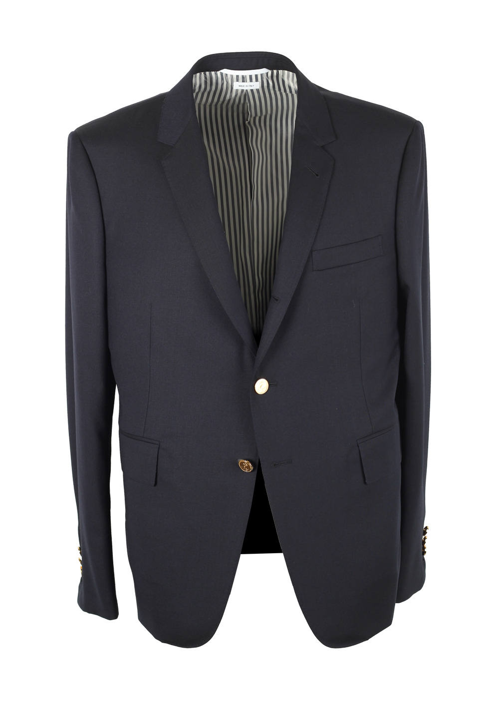 Thom Browne NEW YORK Twill High Armhole Blue Blazer Sport Coat Size 54 / 44 U.S. | Costume Limité