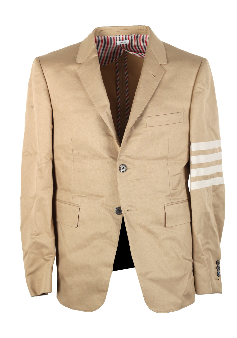 Thom Browne NEW YORK 4 Bar Beige Blazer Sport Coat | Costume Limité