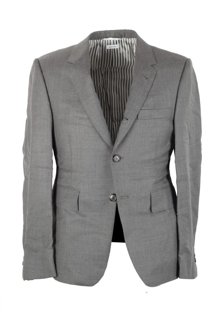 Thom Browne NEW YORK Twill High Armhole Gray Blazer Sport Coat Size 56 / 46 U.S. - thumbnail | Costume Limité