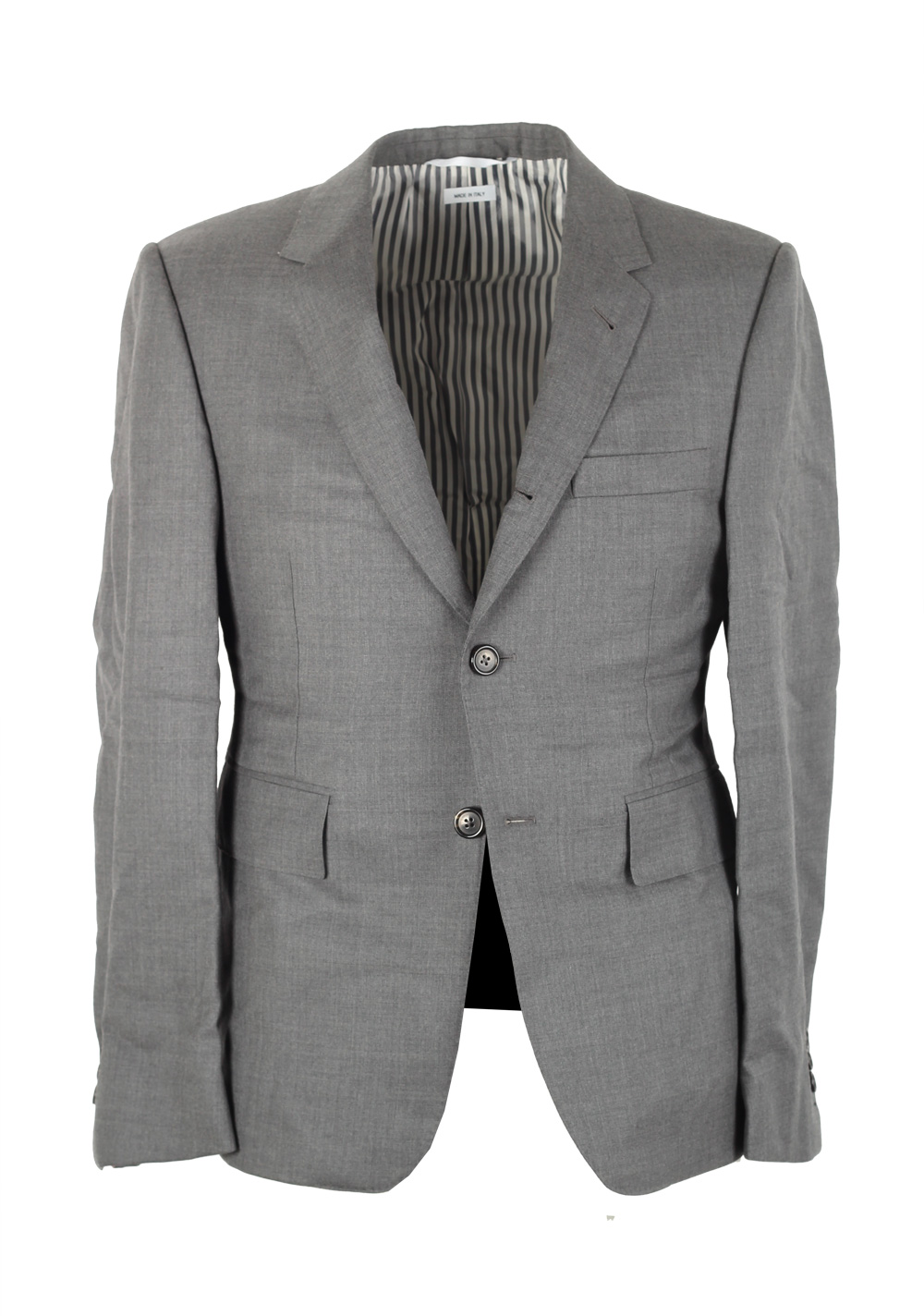 Thom Browne NEW YORK Twill High Armhole Gray Blazer Sport Coat Size 56 / 46 U.S. | Costume Limité