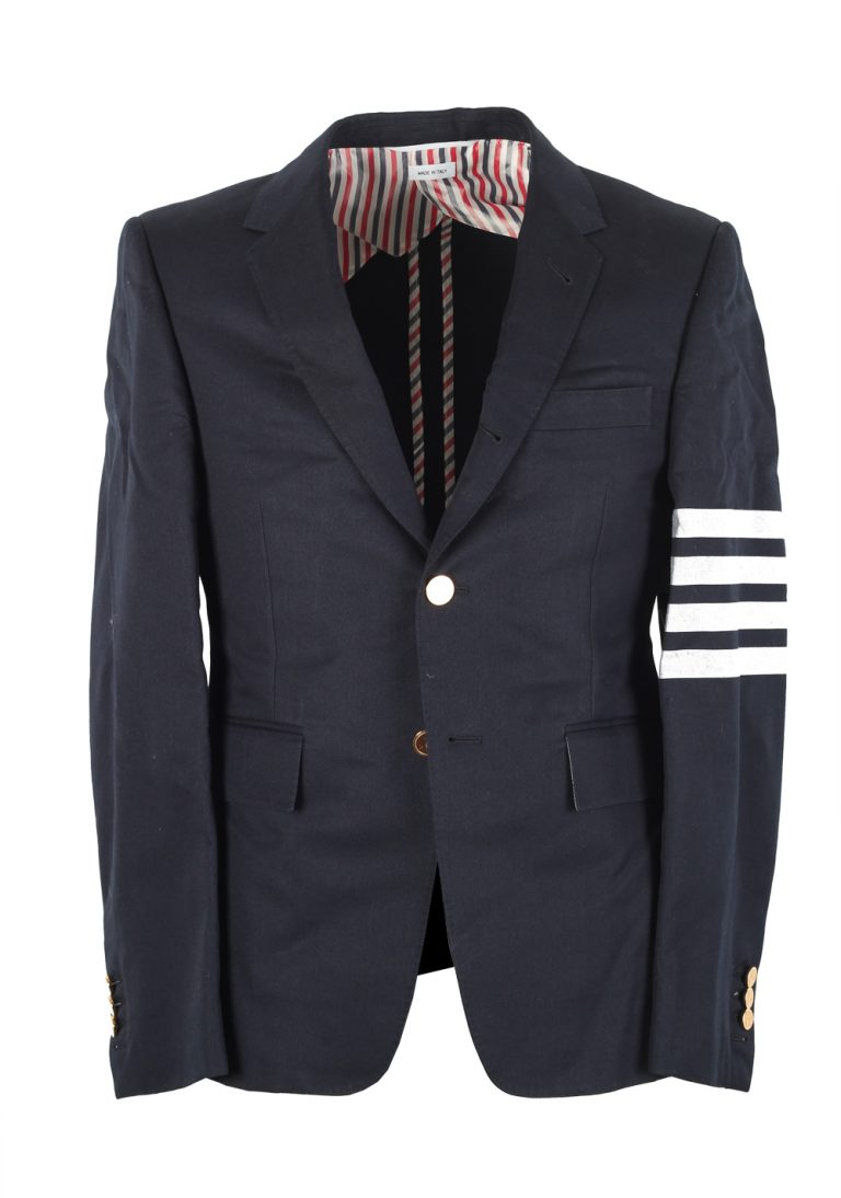 Thom Browne NEW YORK Twill High Armhole Blue Blazer Sport Coat Size 46 / 36R U.S. - thumbnail | Costume Limité