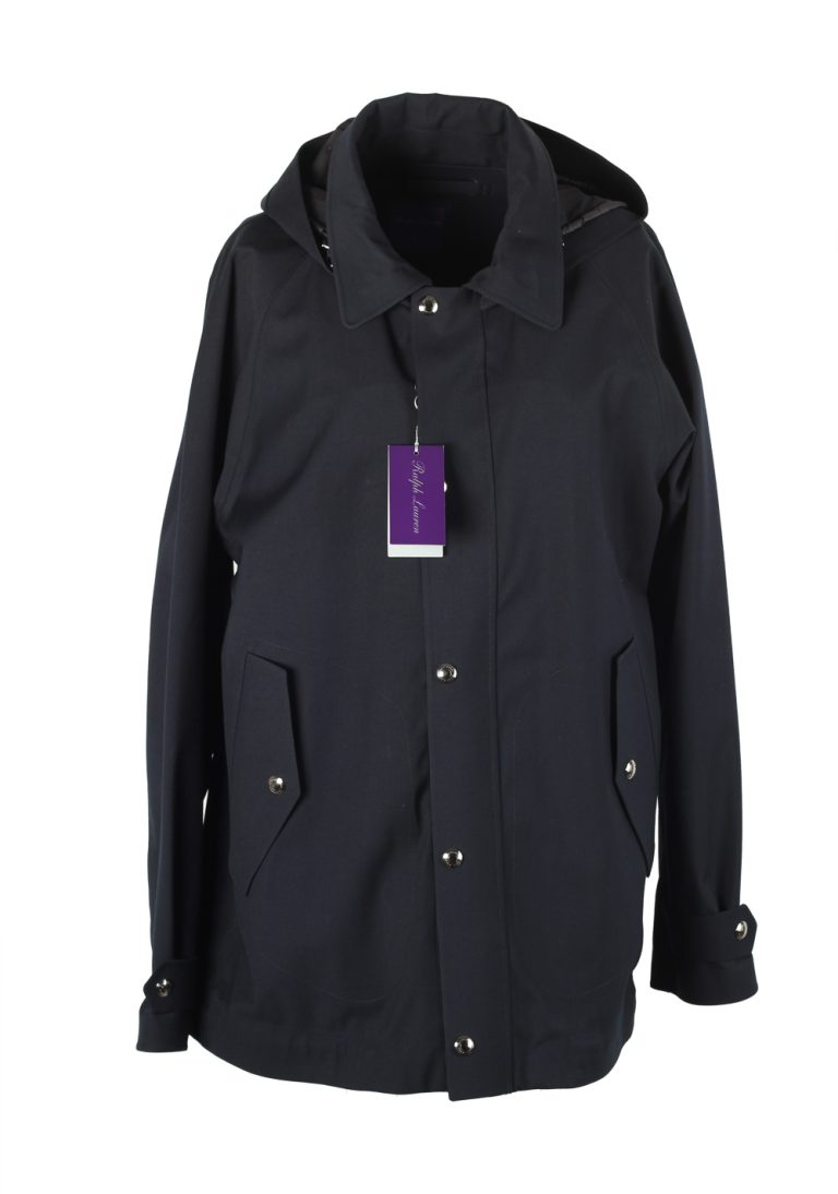 Ralph Lauren Purple Label Blue Hooded Rain Coat - thumbnail | Costume Limité