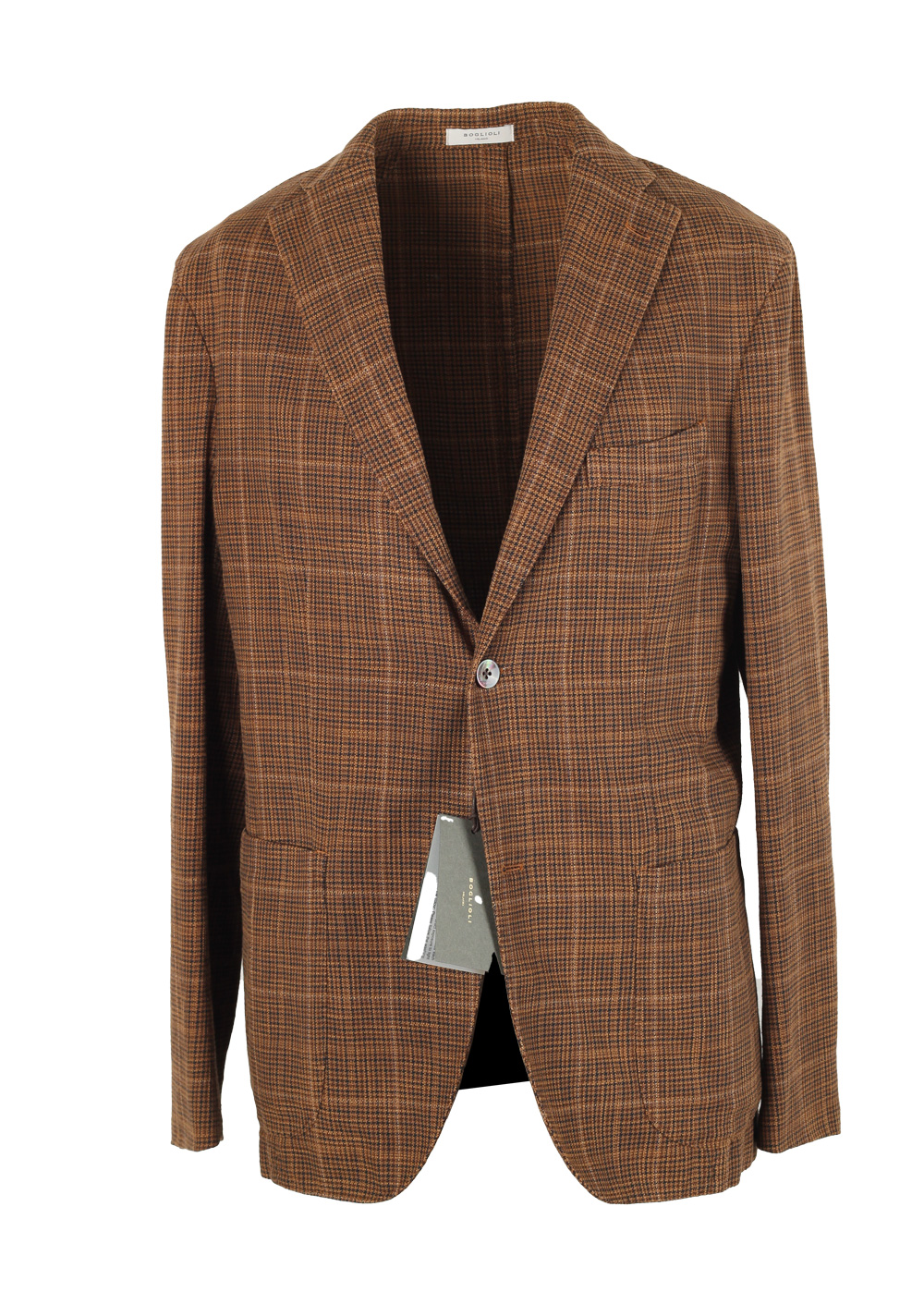 Boglioli K Jacket Brown Checked Sport Coat Size 50 / 40R U.S. | Costume Limité