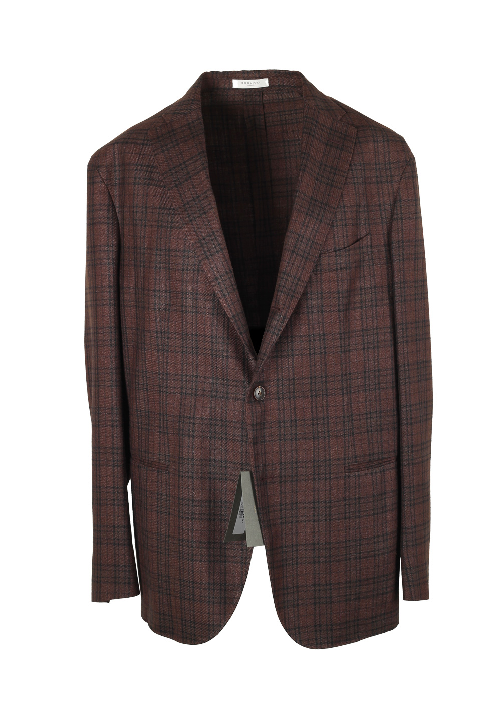 Boglioli K Jacket Brown Checked Sport Coat Size 54 / 44R U.S. | Costume Limité