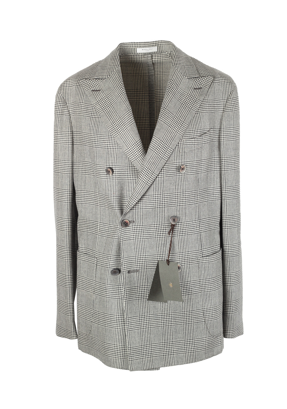 Boglioli K Jacket Checked Double Breasted Sport Coat Size 50 / 40R U.S. | Costume Limité