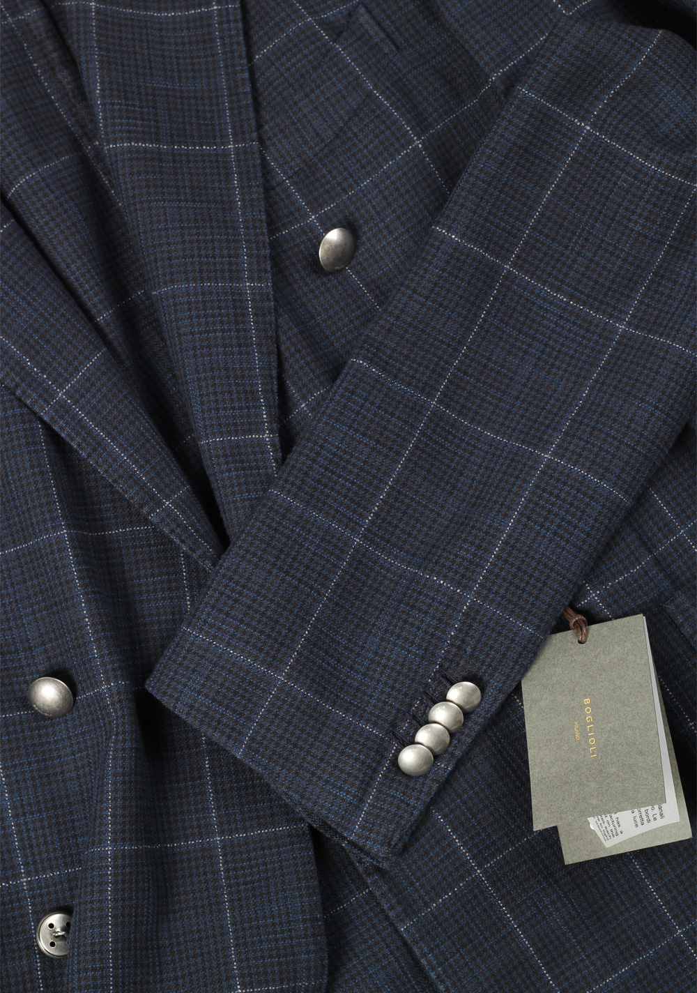 Boglioli K Jacket Checked Double Breasted Sport Coat Size 48 / 38R U.S. | Costume Limité