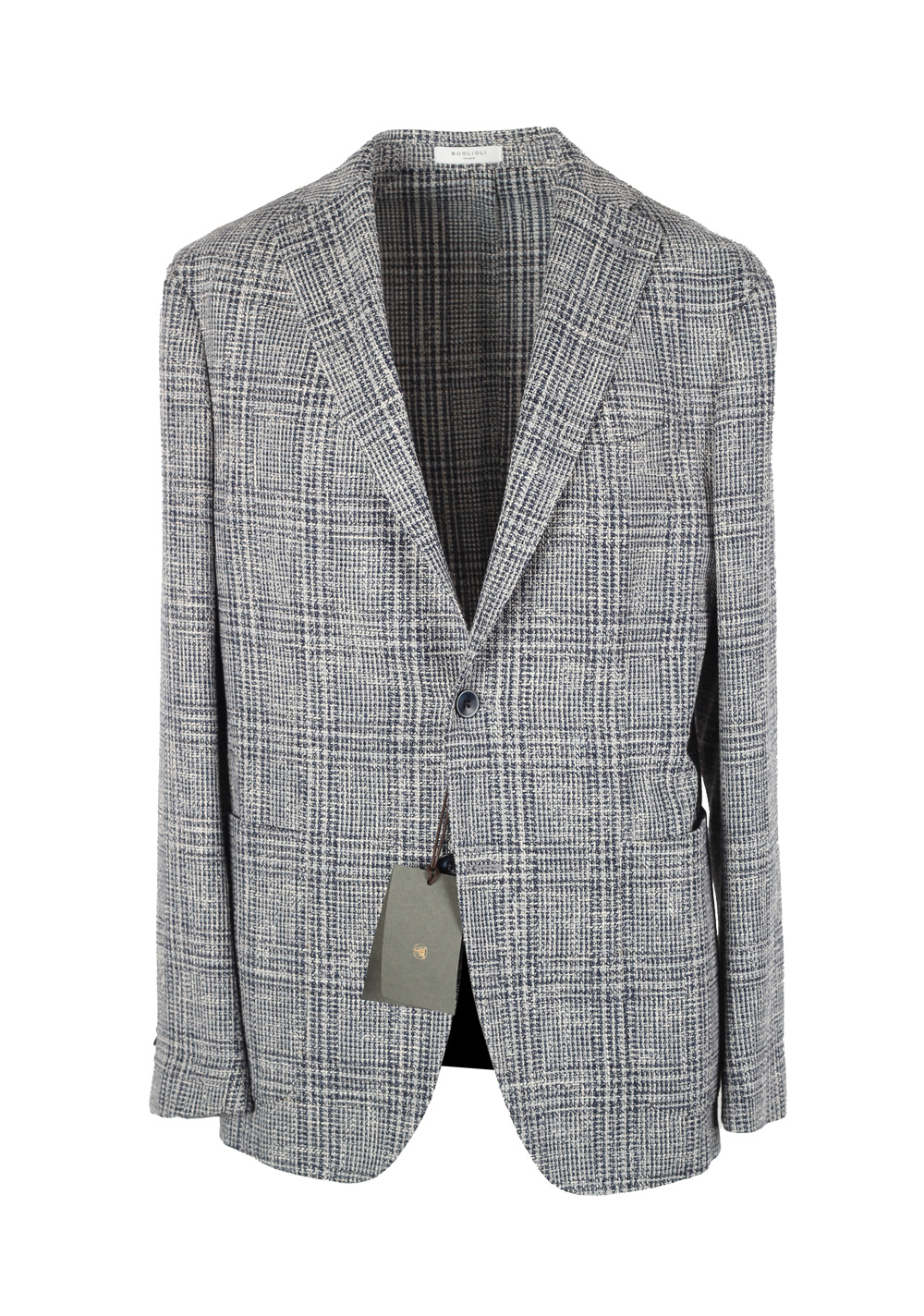 Boglioli K Jacket White Blue Sport Coat Size 50 / 40R U.S. | Costume Limité