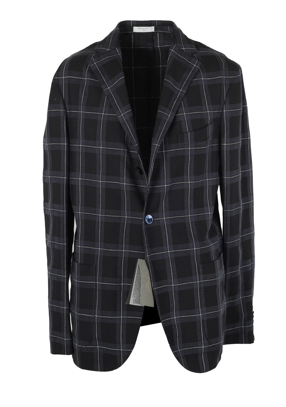 Boglioli K Jacket Black Checked Sport Coat Size 50 / 40R U.S. | Costume Limité