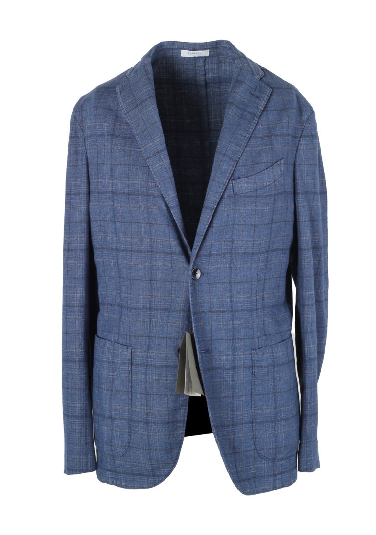 Boglioli K Jacket Checked Blue Sport Coat - thumbnail | Costume Limité