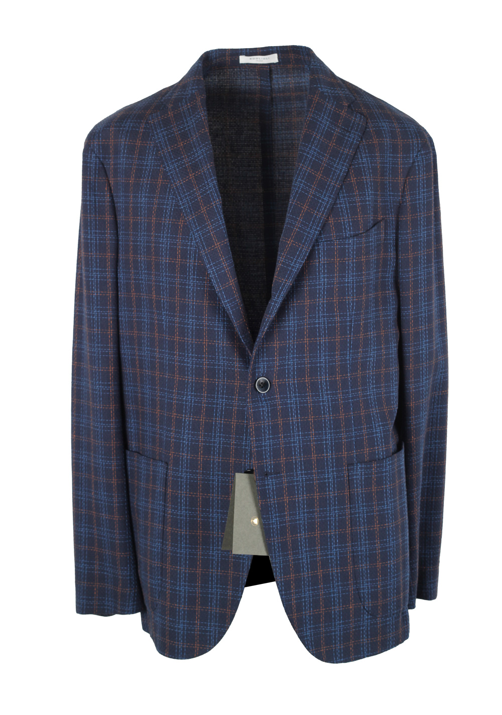 Boglioli K Jacket Brown Checked Sport Coat Size 52 / 42R U.S. | Costume Limité