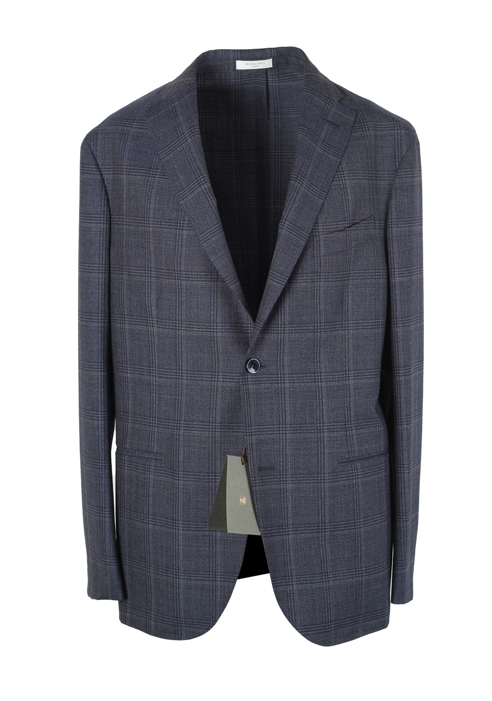 Boglioli K Jacket Blue Checked Suit Size 52 / 42R U.S. | Costume Limité