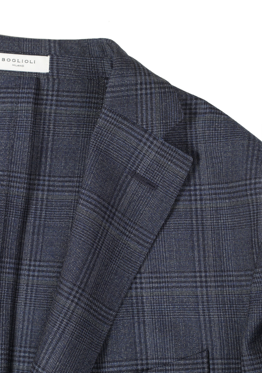 Boglioli K Jacket Blue Checked Suit Size 52 / 42R U.S. | Costume Limité