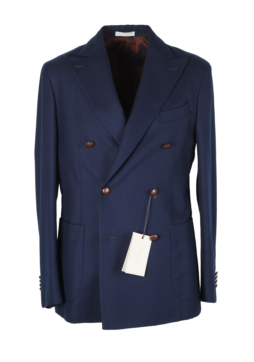 Boglioli K Jacket Blue Double Breasted Sport Coat Size 46 / 36R U.S. | Costume Limité