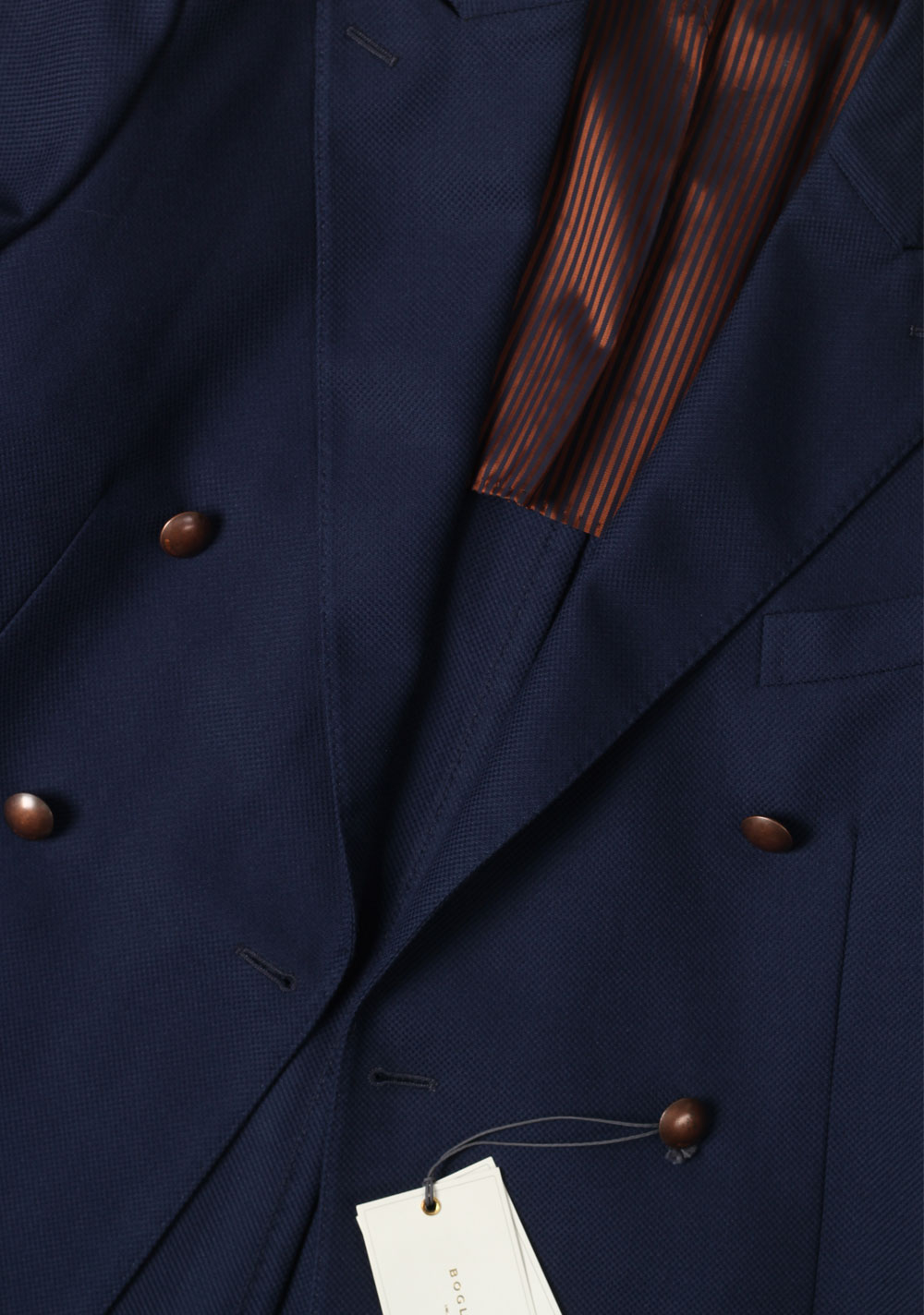 Boglioli K Jacket Blue Double Breasted Sport Coat Size 46 / 36R U.S. | Costume Limité