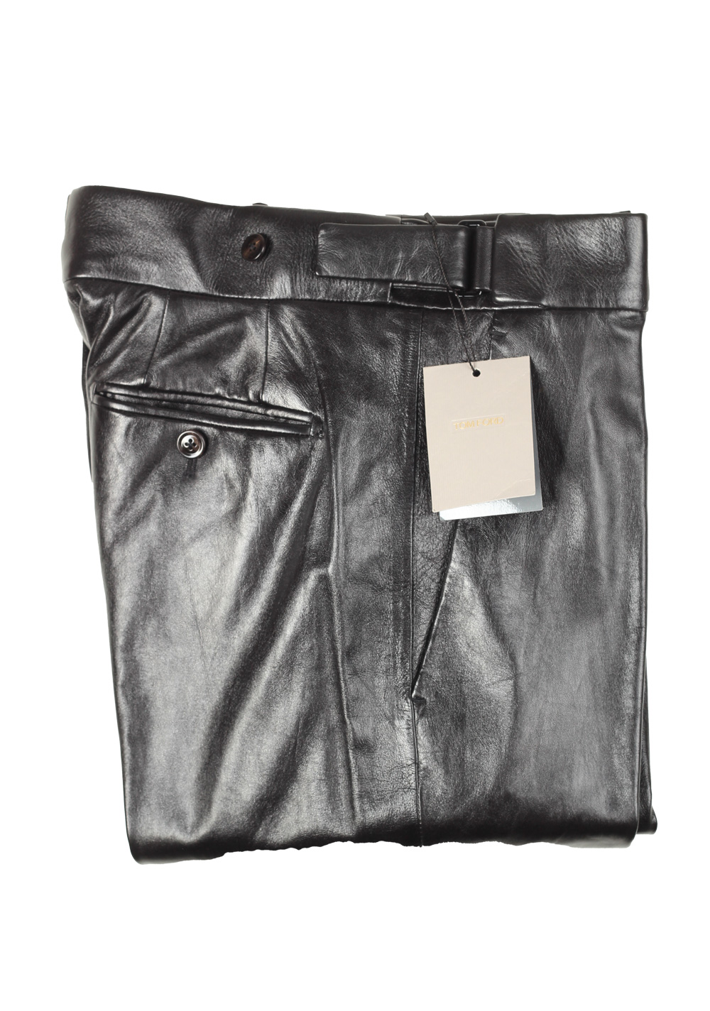 TOM FORD Black Lamb Leather Trousers Size 46 / 30 U.S. | Costume Limité