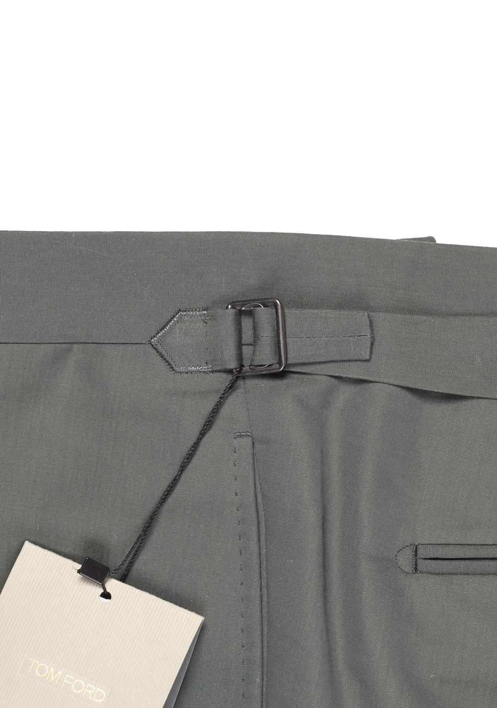 TOM FORD Green Cotton Silk Dress Trousers Size 54 / 38 U.S. | Costume Limité